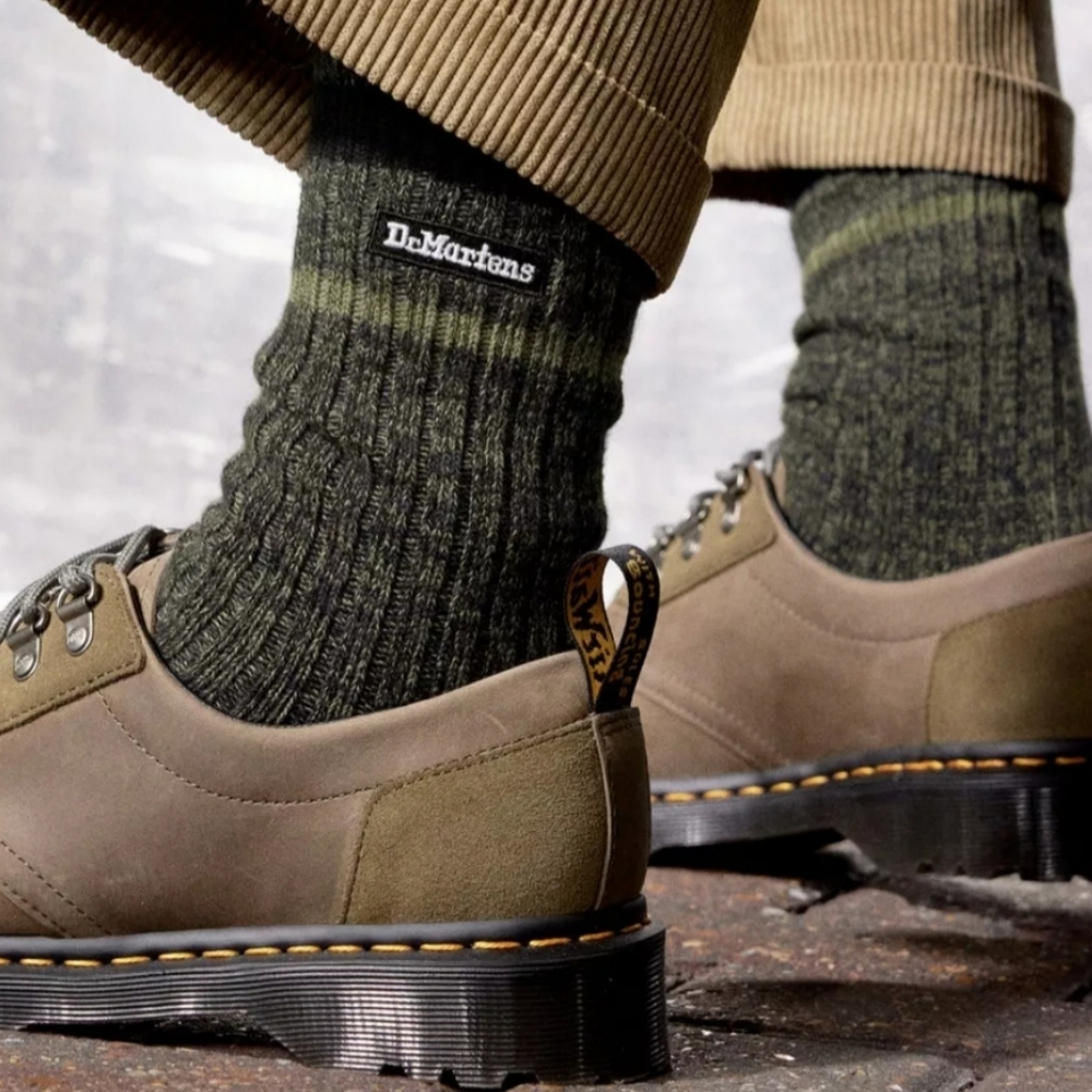 NWT Men's Dr. Martens Marl Organic Olive Casual Socks